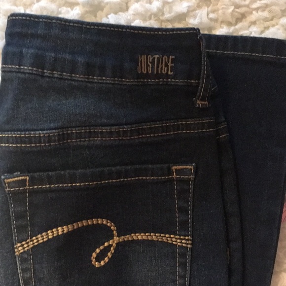NWOT Justice Mid Rise Boot Cut Dark Jeans - Picture 6 of 6